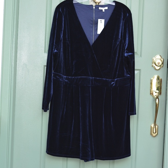 Blue Velvet Romper/dress Sz 2X NWT - Picture 3 of 11